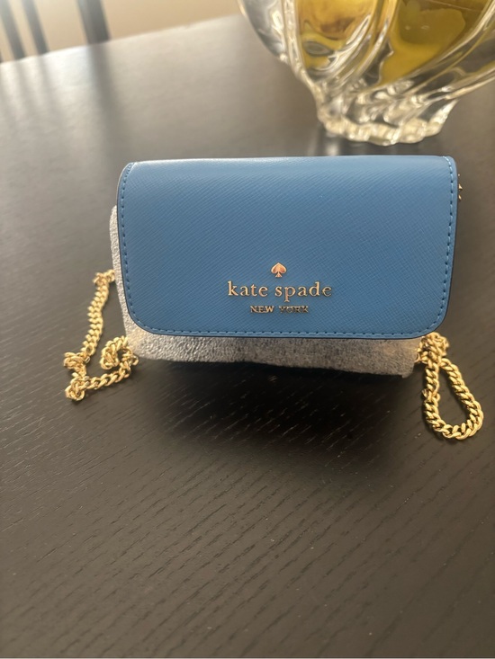 kate spade Handbags - kate spade Blue Mini Crossbody with Gold Chain
